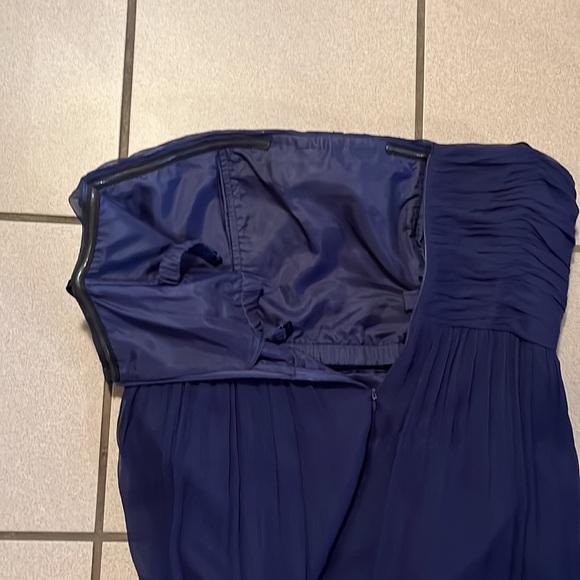 Donna Morgan Blue Silk Dress - Picture 7 of 8